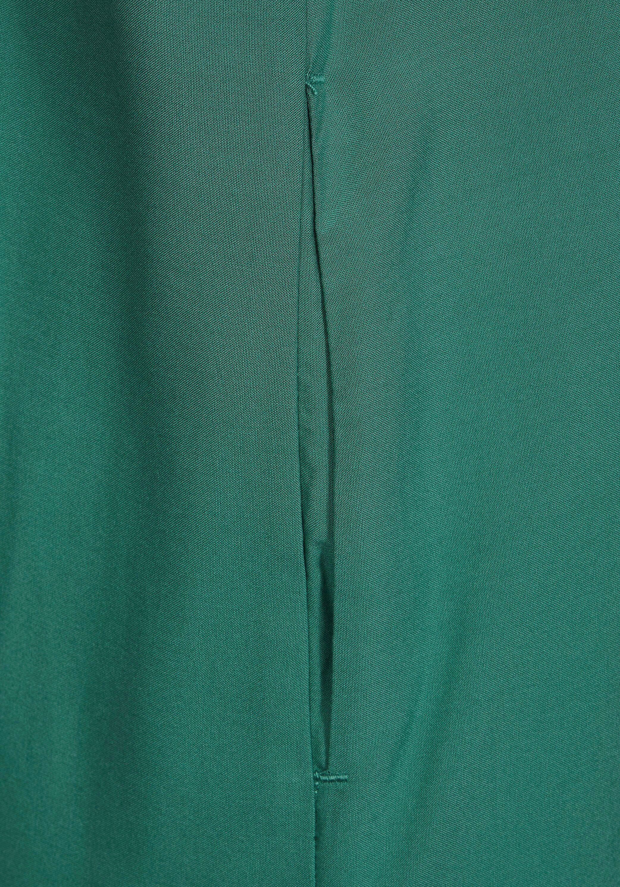 STREET ONE A-Linien-Kleid lagoon Taschen mit seitlichen green