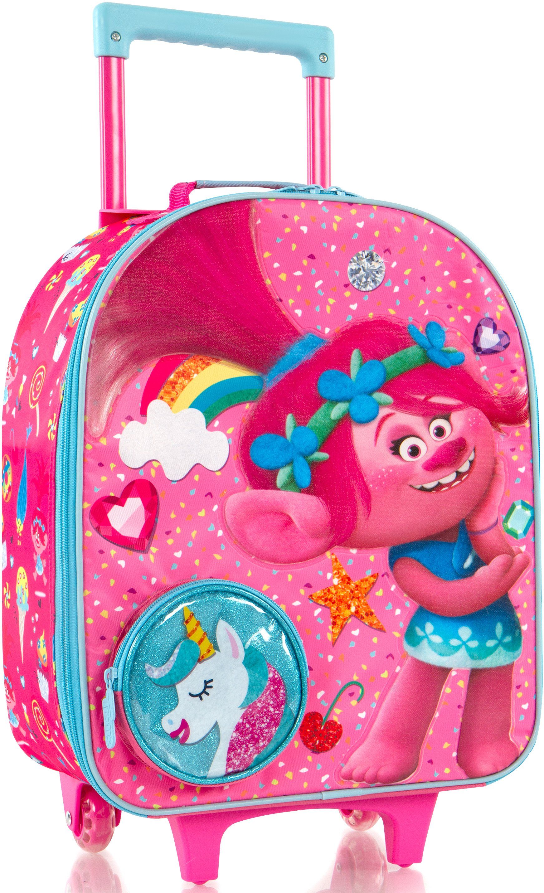 Heys Kinderkoffer Trolls, Rosa, 2 Rollen, Heys Kindertrolley Kinder Reisegepäck