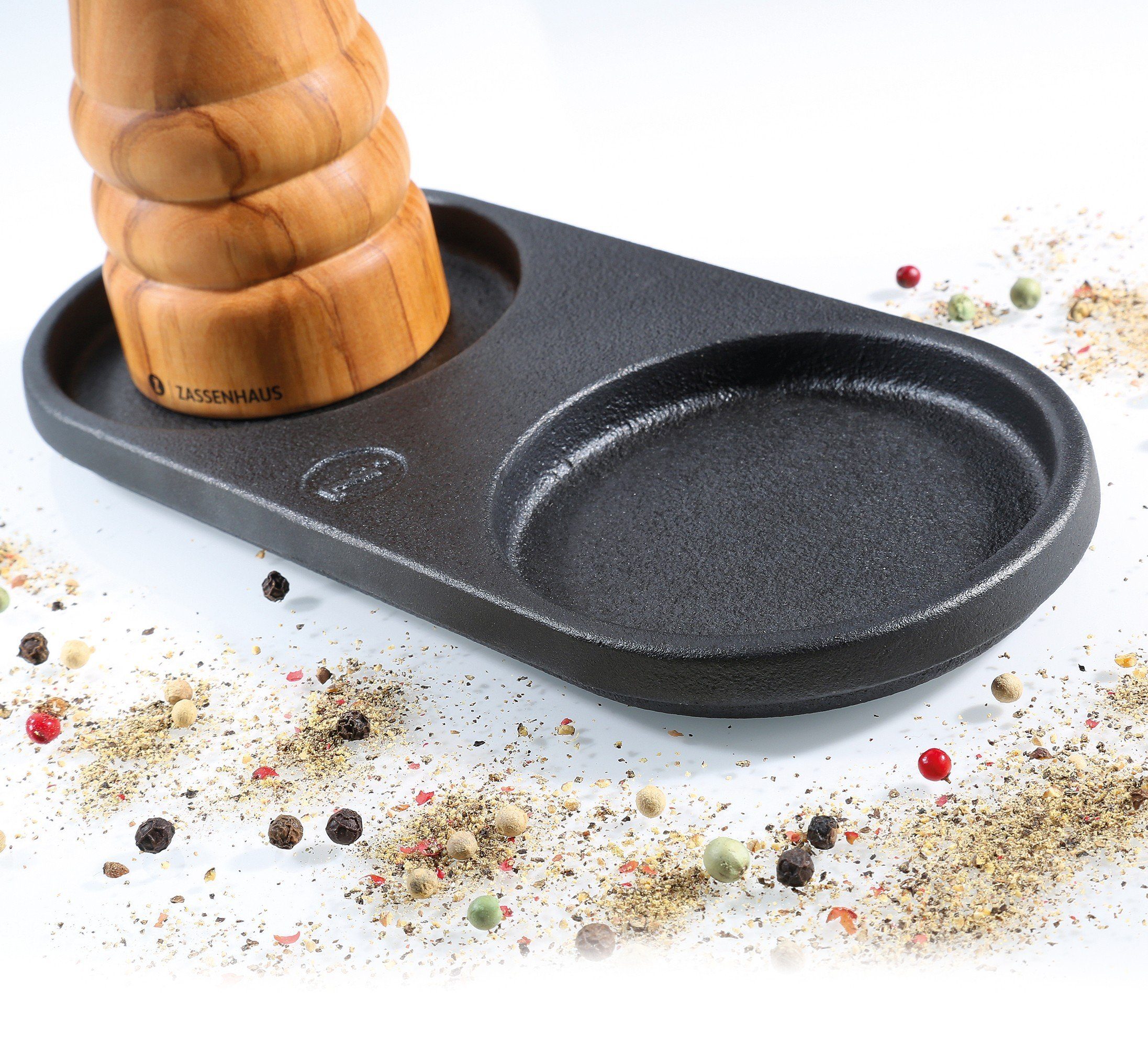 ZASSENHAUS Mühlenuntersetzer Mühlenuntersetzer Gewürzmühlen Untersetzer Zassenhaus Gusseisen 036077
