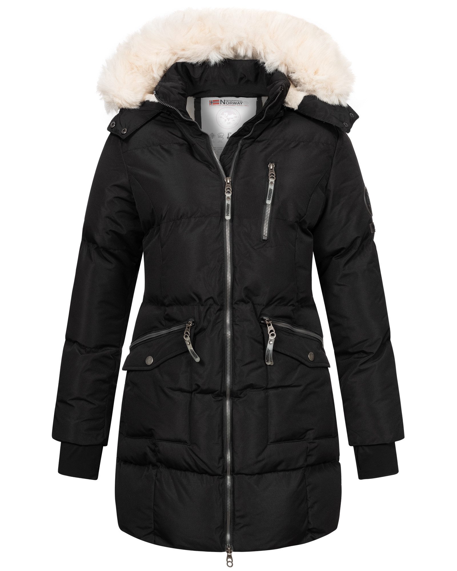 Geographical Norway Parka Damen Winter Jacke Mantel Parka Steppjacke Winterparka warm Outdoor