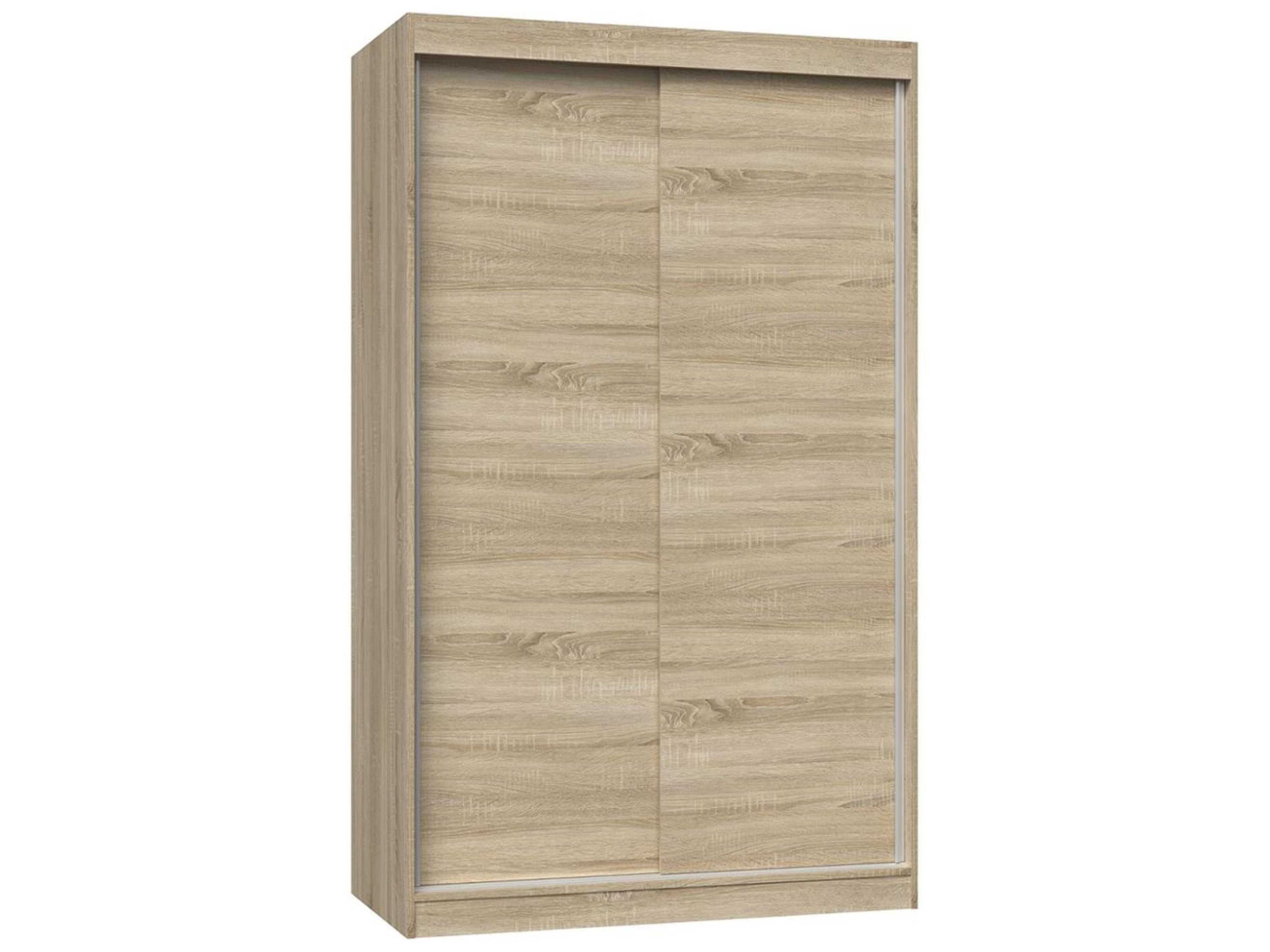 Beautysofa Schiebetürenschrank Royal mit Kleiderstange und Regalen (2 Türen, minimalistisches Design) Breite: 120 cm