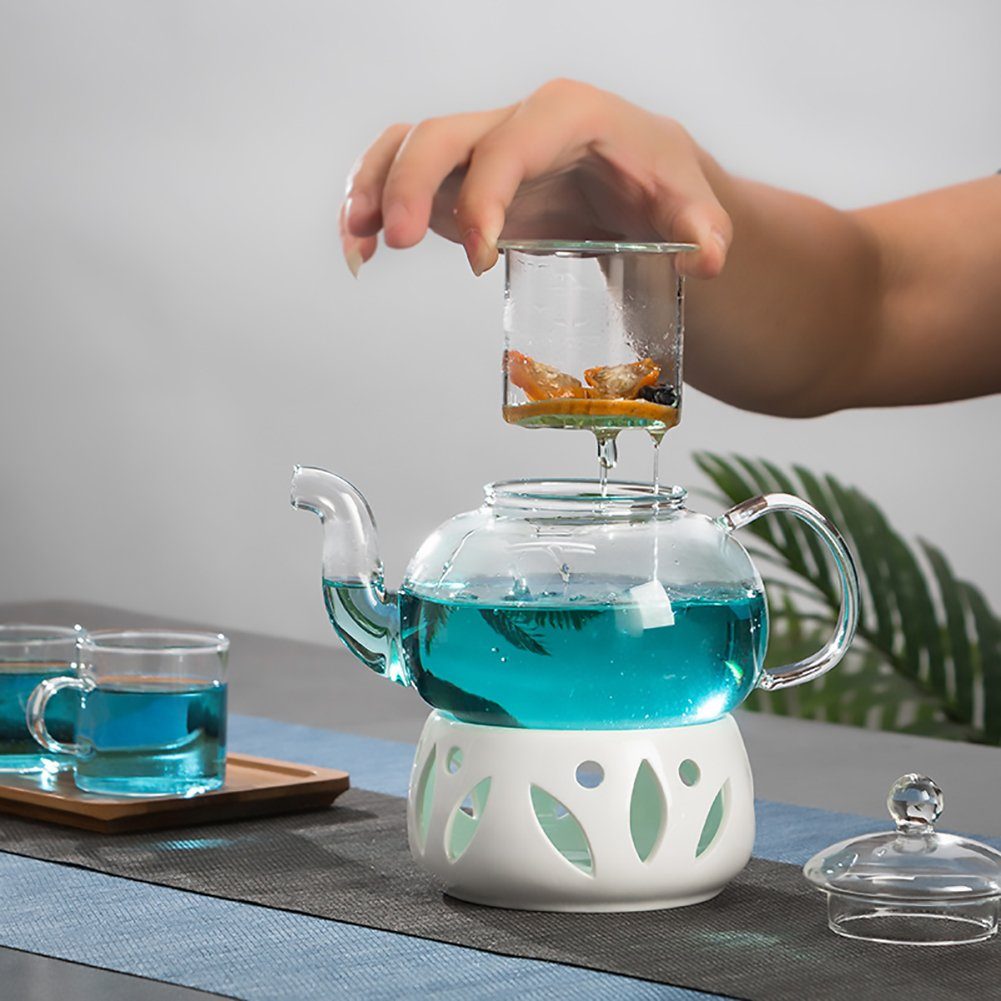 ZAXSD Teelichthalter Stövchen,Stövchen für von Erhitzen Teekanne, Teelichtofen,Teewärmer, Geeignet Kaffee und zum Tee