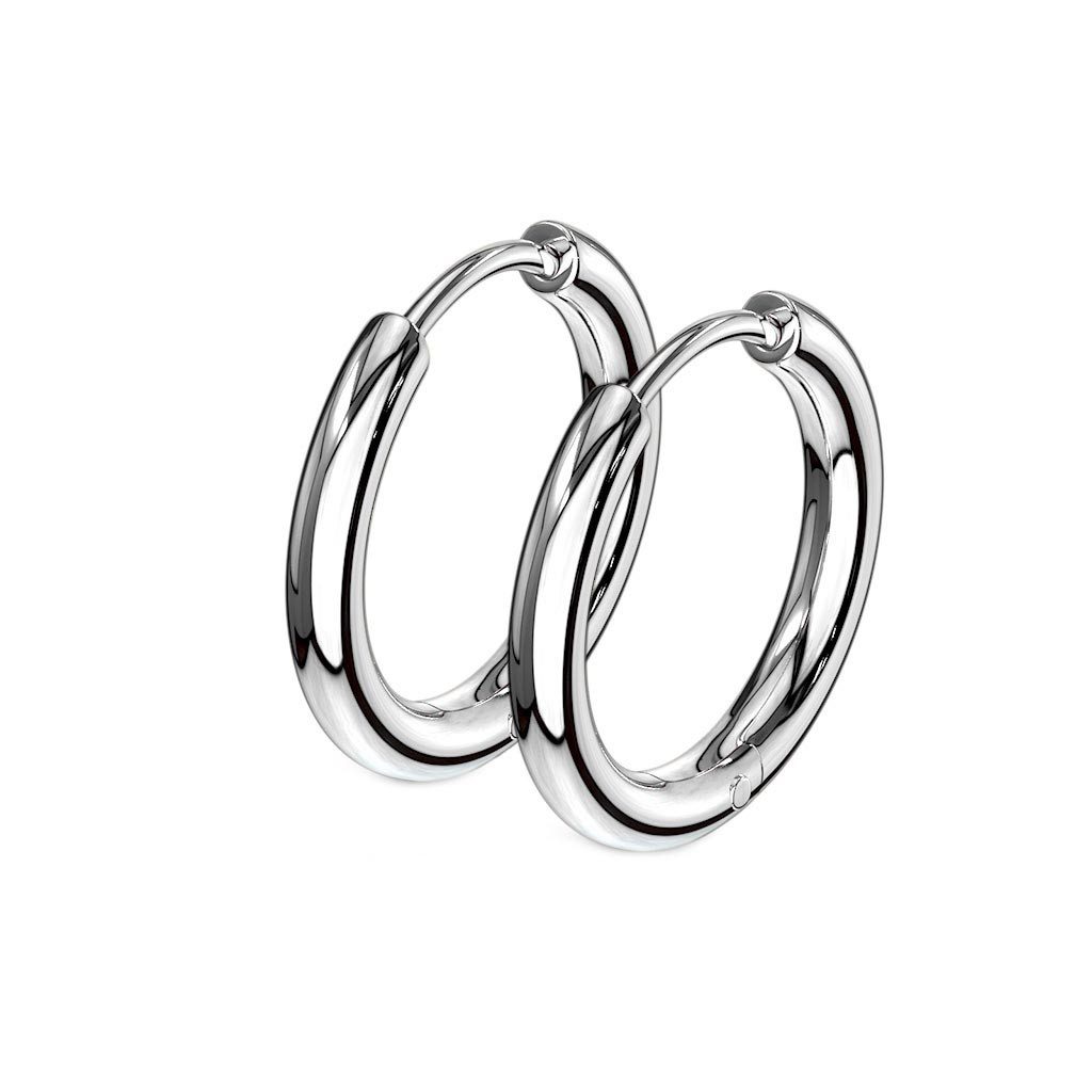 viva-adorno Paar Creolen Damen Klappcreolen Hoop Ohrringe Edelstahl verschi günstig online kaufen