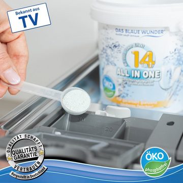 Das Blaue Wunder® All in One 14in1 Geschirrspülpulver phosphatfrei Spülmaschinenpulver (1.000 g)