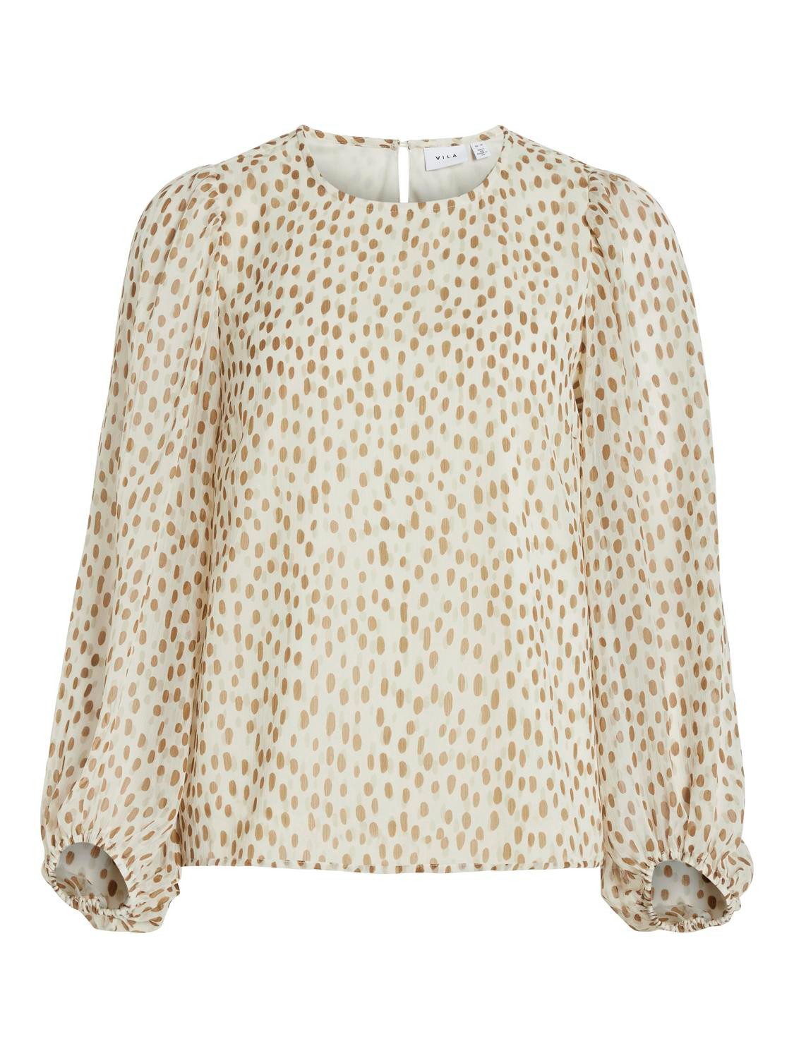 Vila Blusenshirt mit Durchsichtigen Ballonärmeln VIFALIA VIFALIA O-NECK L/S günstig online kaufen