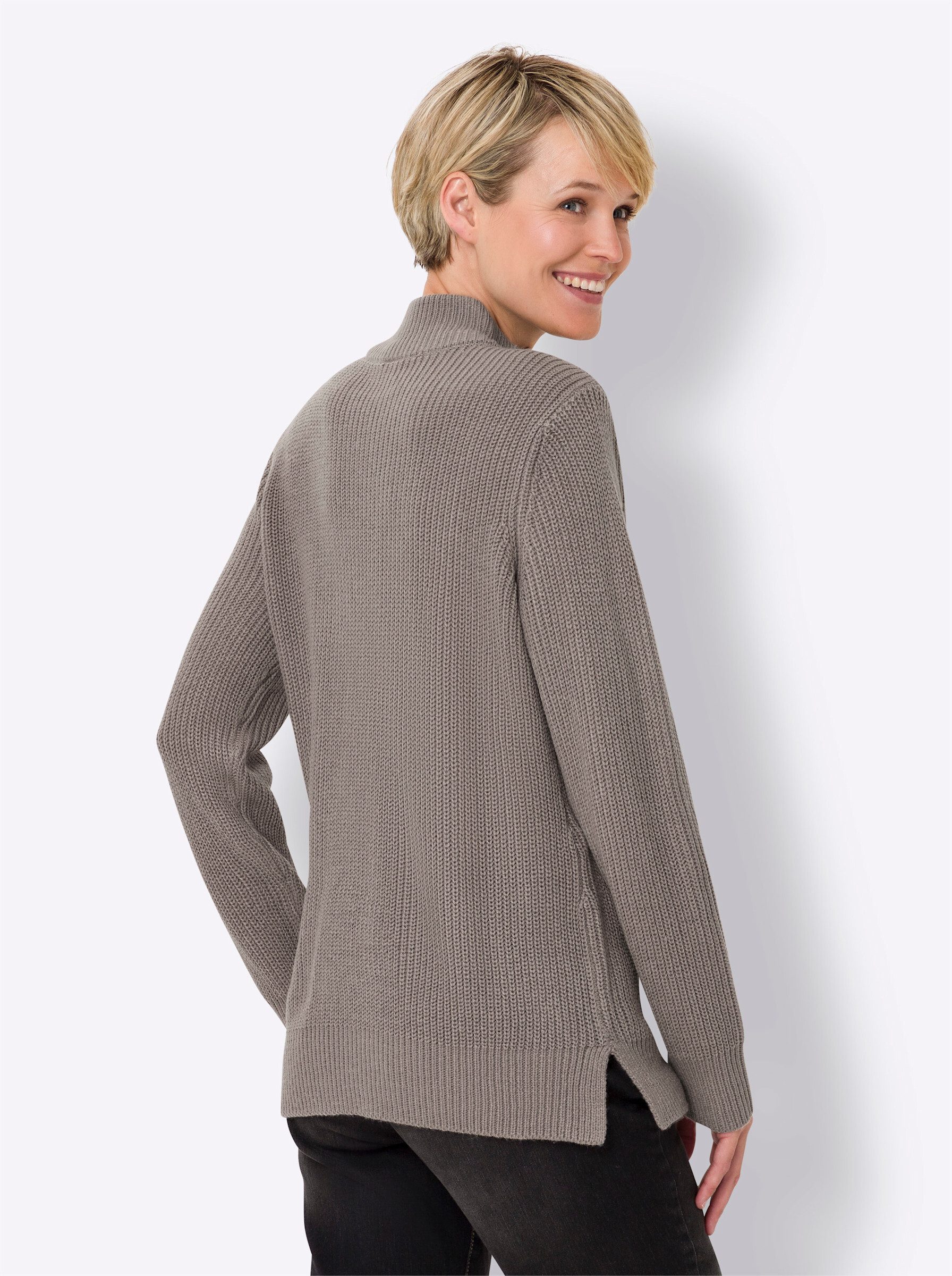 Sieh an! Strickpullover Stehkragenpullover . günstig online kaufen