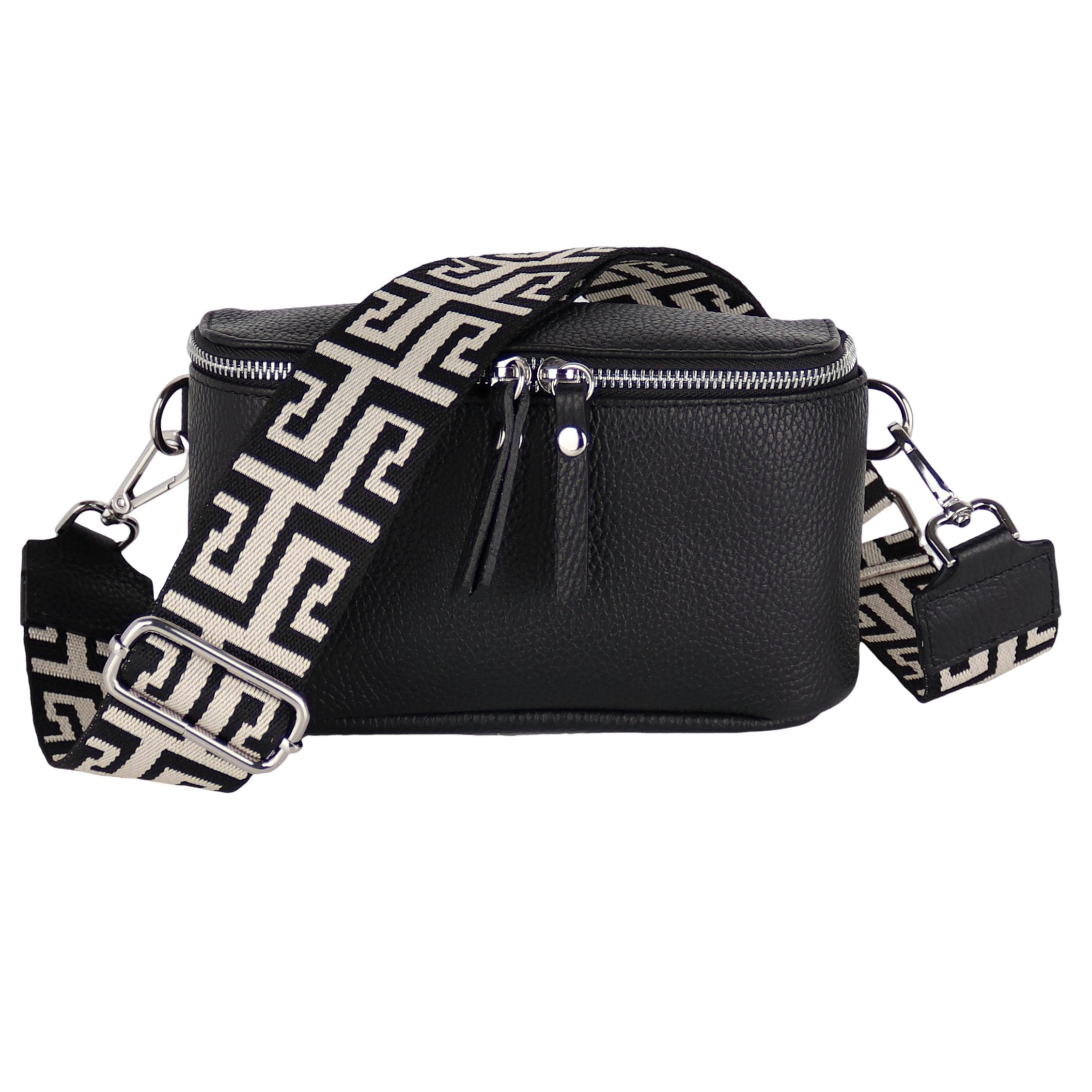 Bauchtasche Damen, Echtleder, Made in Italy, Umhängetasche, Brusttasche