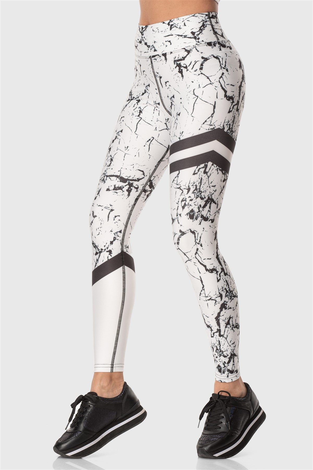 Superstacy Leggings Stripe Leggings mit Marmor Muster – Bild 5 von 5