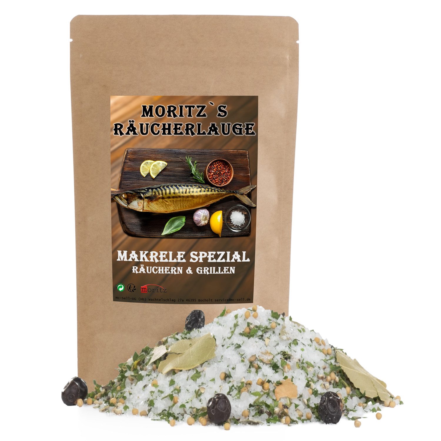 Moritz Räucherbox Räucherlauge Makrele Spezial 600g Räucherlake Salzmischung Nitrit Salz NPS Salz zum Pökeln
