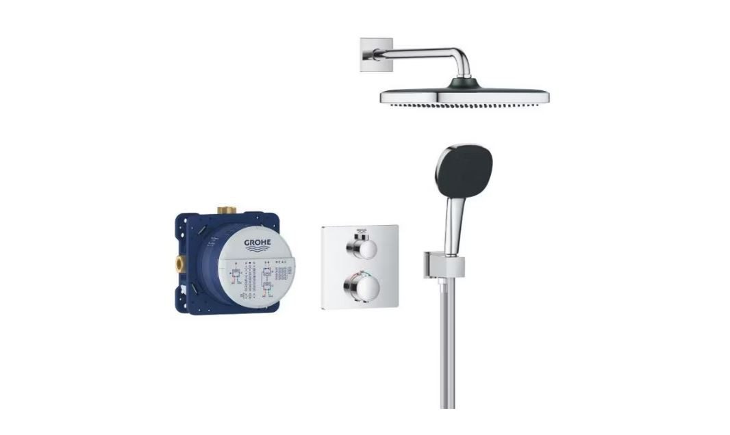 Grohe Duschsystem Precision Thermostat Duschsystem, Quickfix, UP, chrom (34882000)