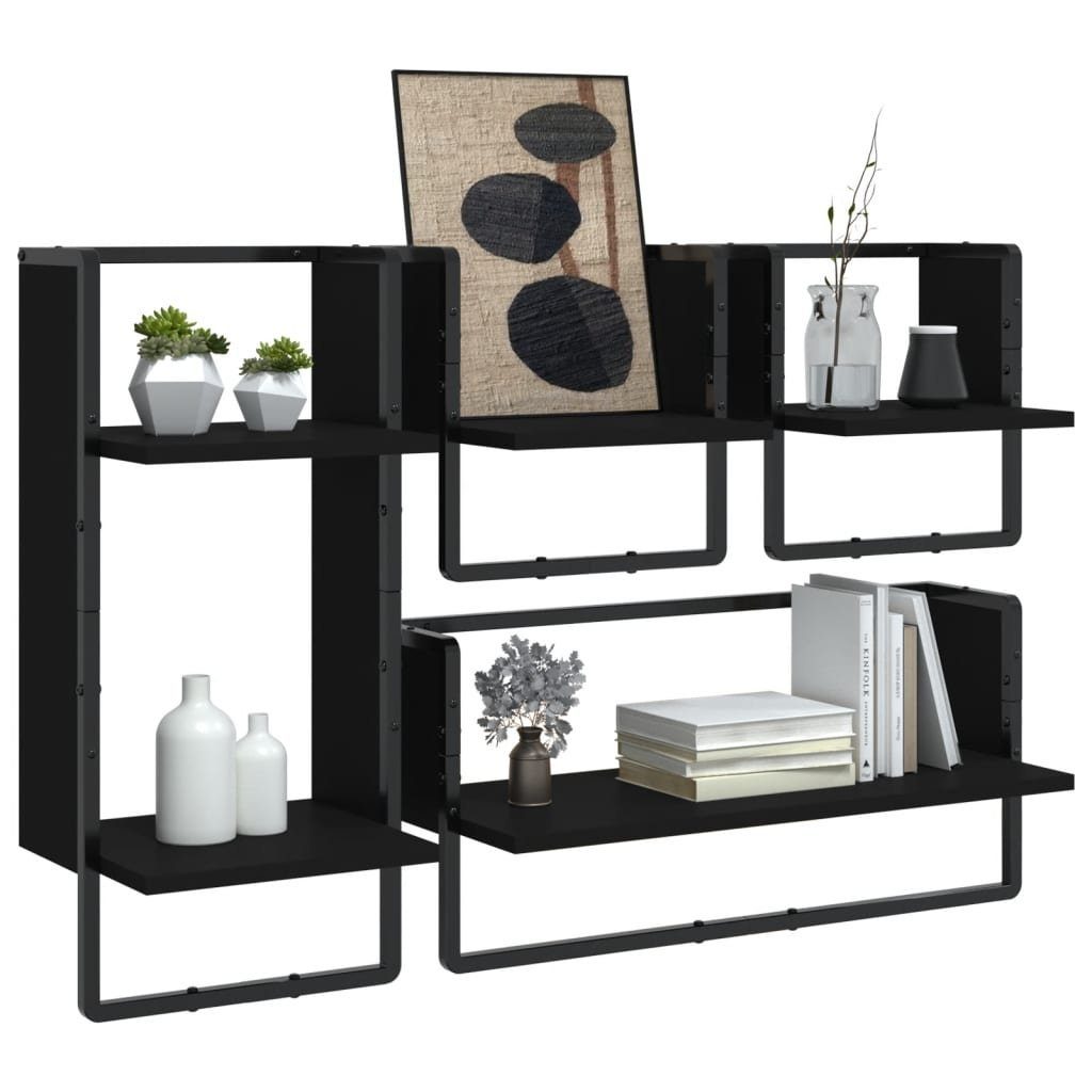 vidaXL Regal 4-tlg. Wandregal-Set mit Stangen günstig online kaufen