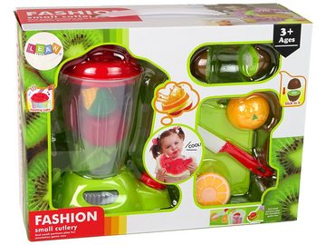 LEAN Toys Kinder-Küchenset Mixer-Set Grün Obst Plastik Becher klettverschluss Zubehör Licht Ton