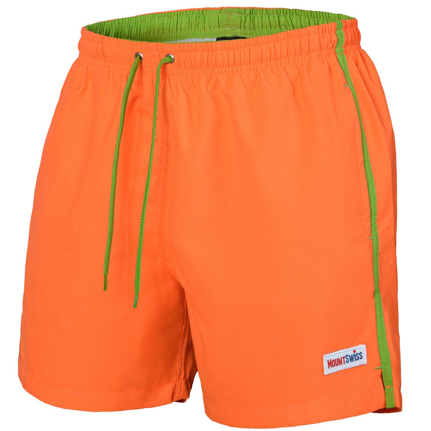 Mount Swiss Badeshorts Mount Swiss Männer Badehose DARIO mit seitlichen Taschen & Gesäßtasche (1-St)