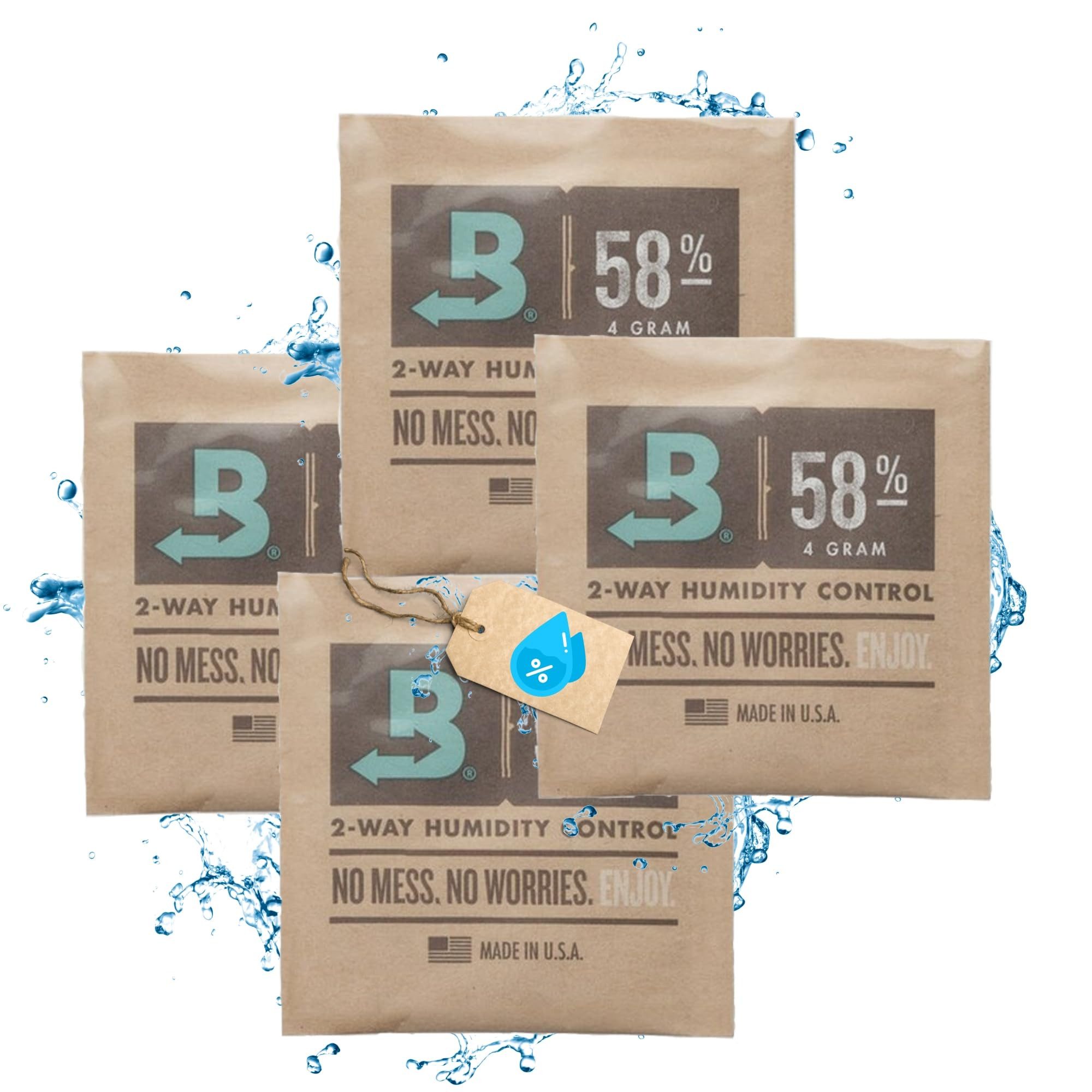 TronicXL Auto-Entfeuchter 4 Stück Größe 4 58% Boveda Pack für C Vault oder Glas Box Grow Grower