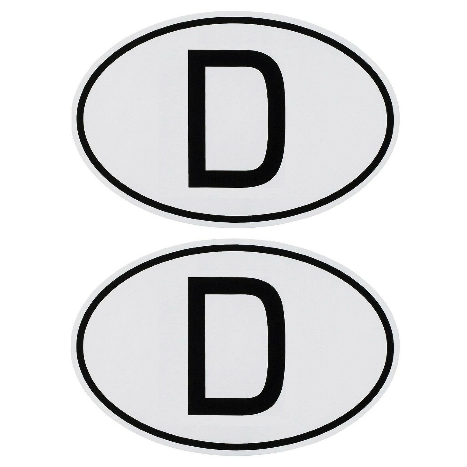 HR-IMOTION Hinweisschild 2 x D-Schild magnetisch Deutschland D Schild 2er Set Magnet 13,5 cm