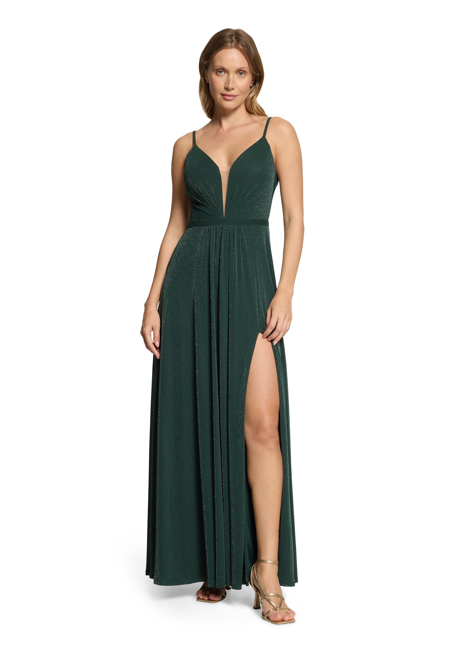 Abendkleid Damen mit Lurexfaden