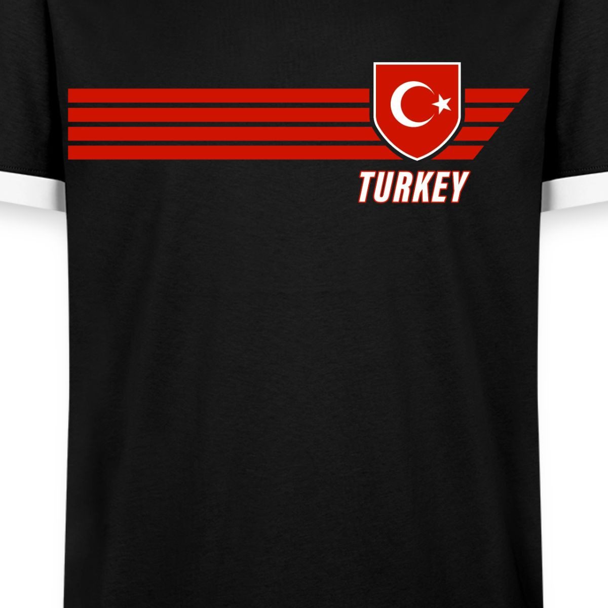 Spreadshirt T-Shirt Türkei Fußball Fanlook Trikot Männer Kontrast T-Shirt (1-tlg)