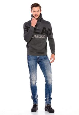 Cipo & Baxx Sweatshirt (1-tlg) mit hohem Kragen