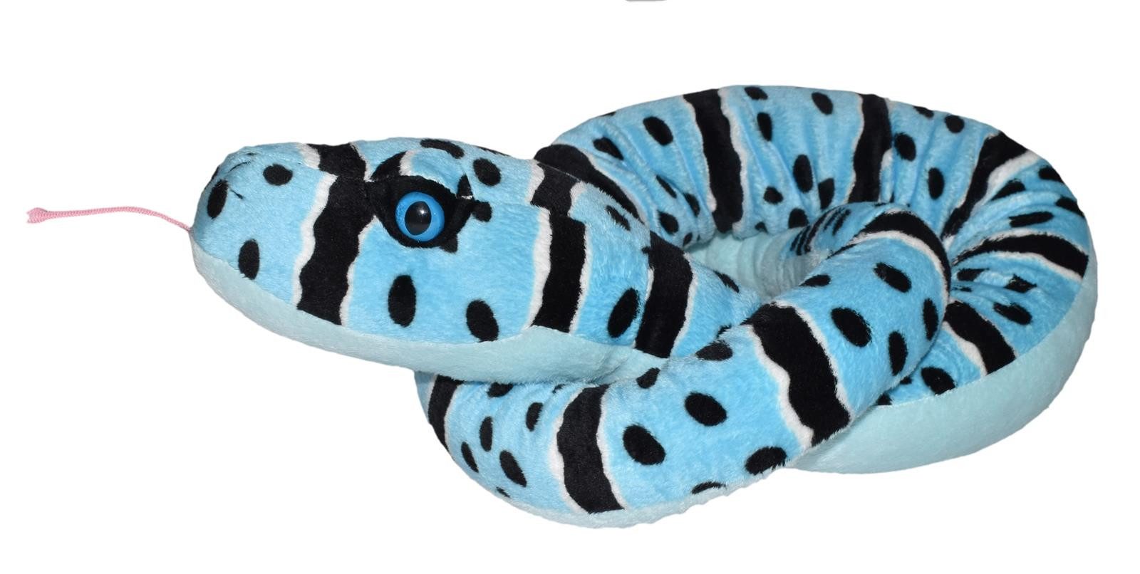 WILD REPUBLIC    Kuscheltier Klapperschlange blau 137 cm Plüschtier Stoffschlange