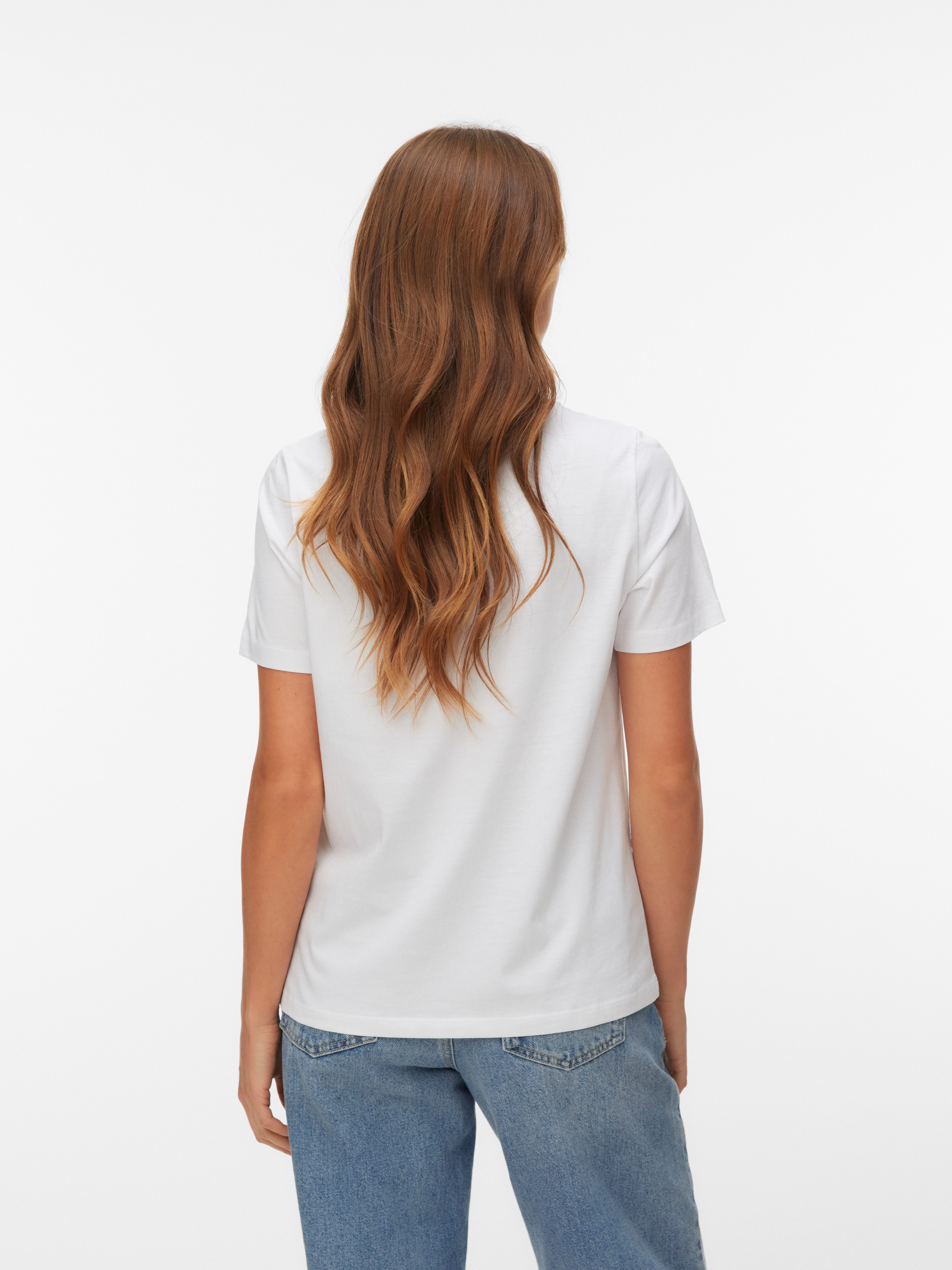 Vero Moda T-Shirt VMPAULINA SS T-SHIRT 2-PACK JRS (Packung, 2-tlg) Baumwolle, regular fit – Bild 3 von 5