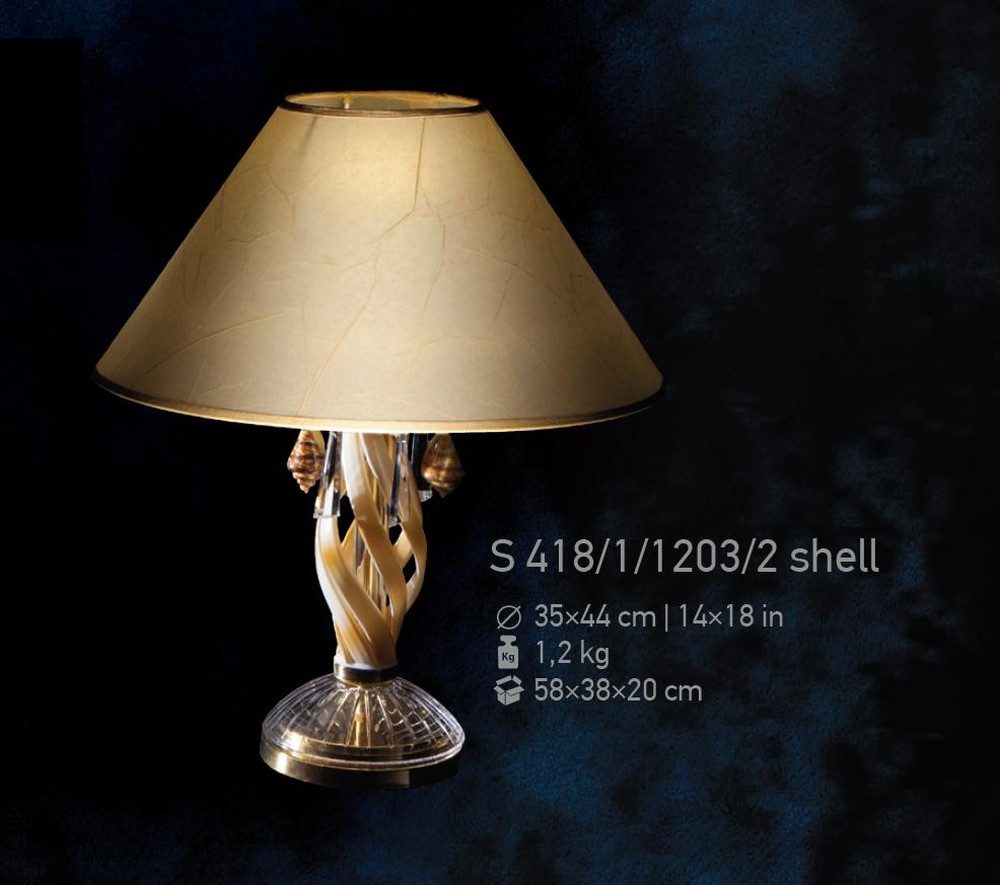 JVmoebel Schreibtischlampe Antike Tischleuchte aus Kristall im eleganten Design, Statistischer Modus, Warmweiß, Made in Europa