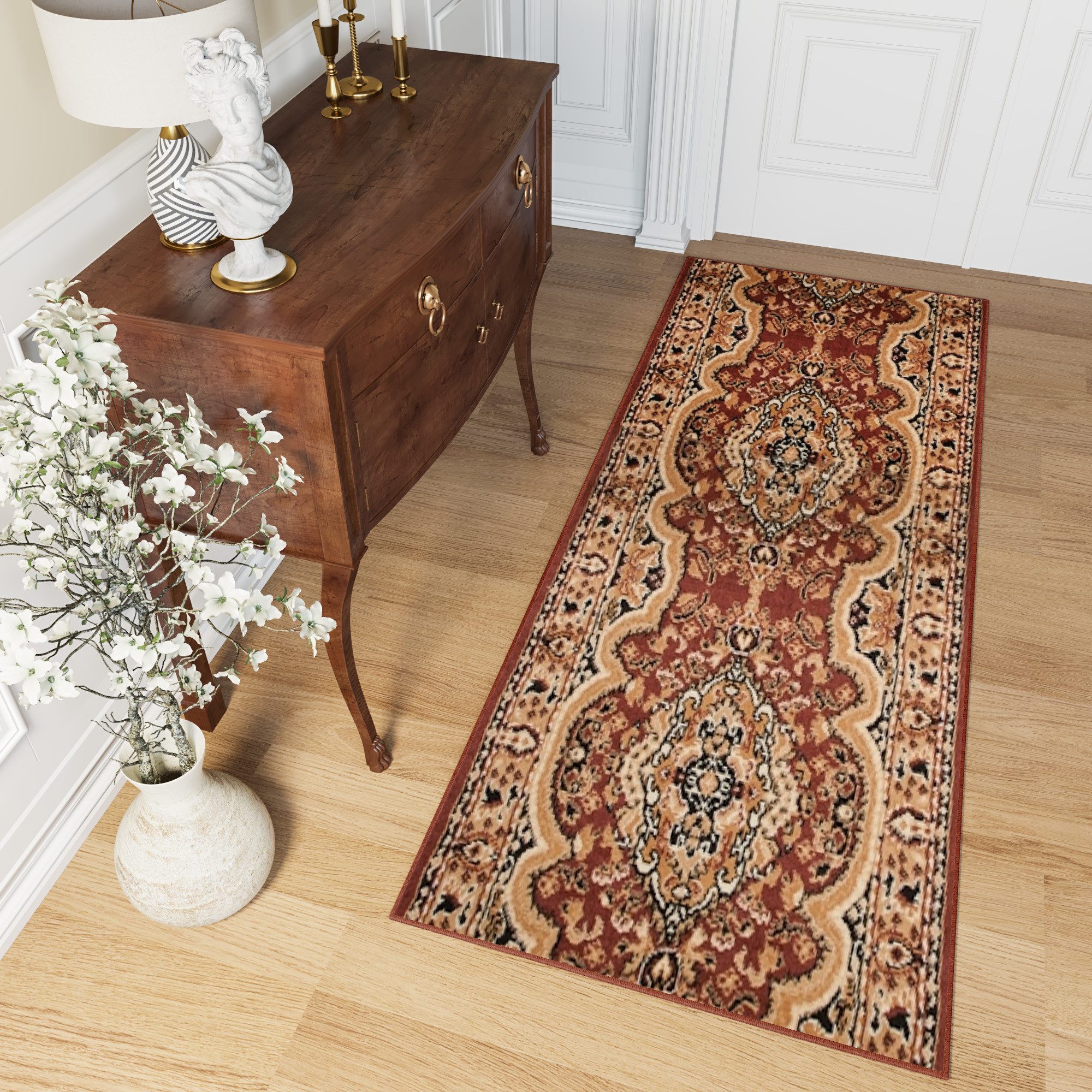 Tapiso Läufer ATLAS, rechteckig, Höhe: 8 mm, Meterware Flur Kurzflor Küche Wohnzimmer Schlafzimmer