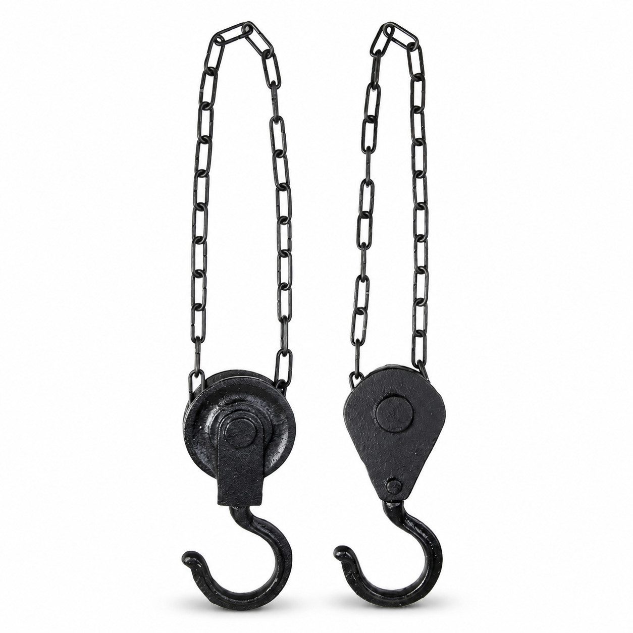 esschert design Seilwinde Gusseisen Haken Seilwinde 2er Set für nostalgische Deko, (1-St)