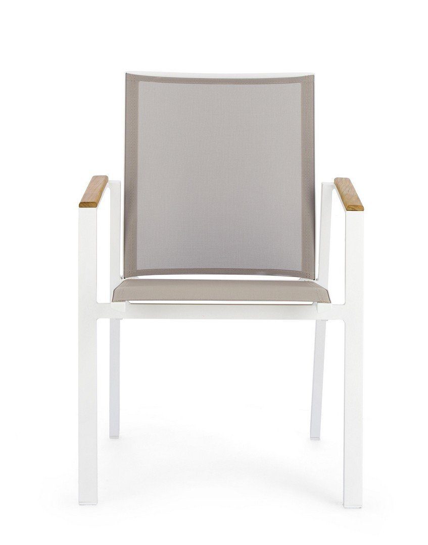 Natur24 Gartenstuhl 4er Set Stühle Cameron 59 x 61 x 88 cm Aluminium