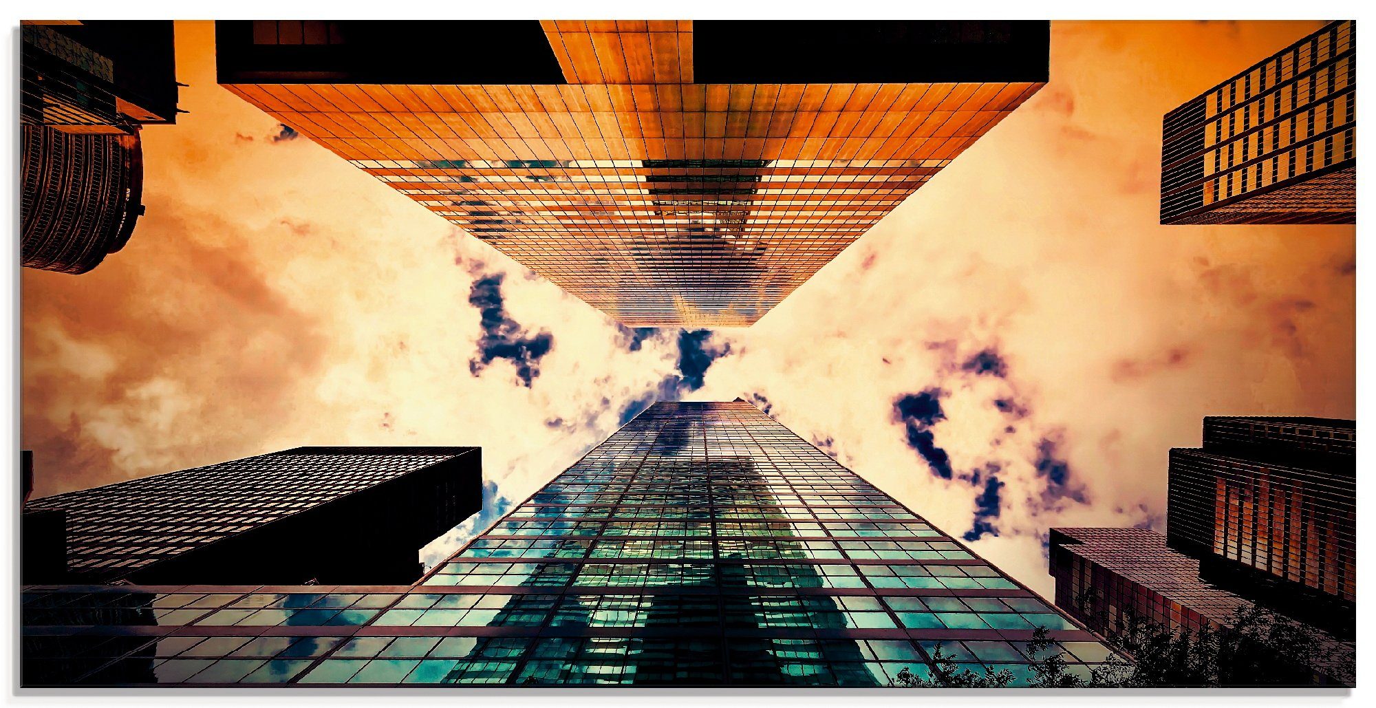 Artland Glasbild New York Hochhaus, Gebäude (1 St), in verschiedenen Größen