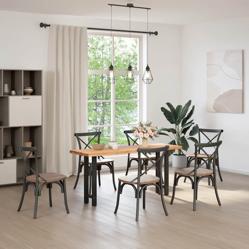 vidaXL Tischbein Konsolentischbeine Schwarz 2 Stk. 28x(72-73) cm Stahl