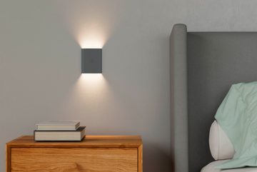 Northpoint LED Wandleuchte LED Batterie Wandleuchte indierekte Beleuchtung batteriebetrieben grau