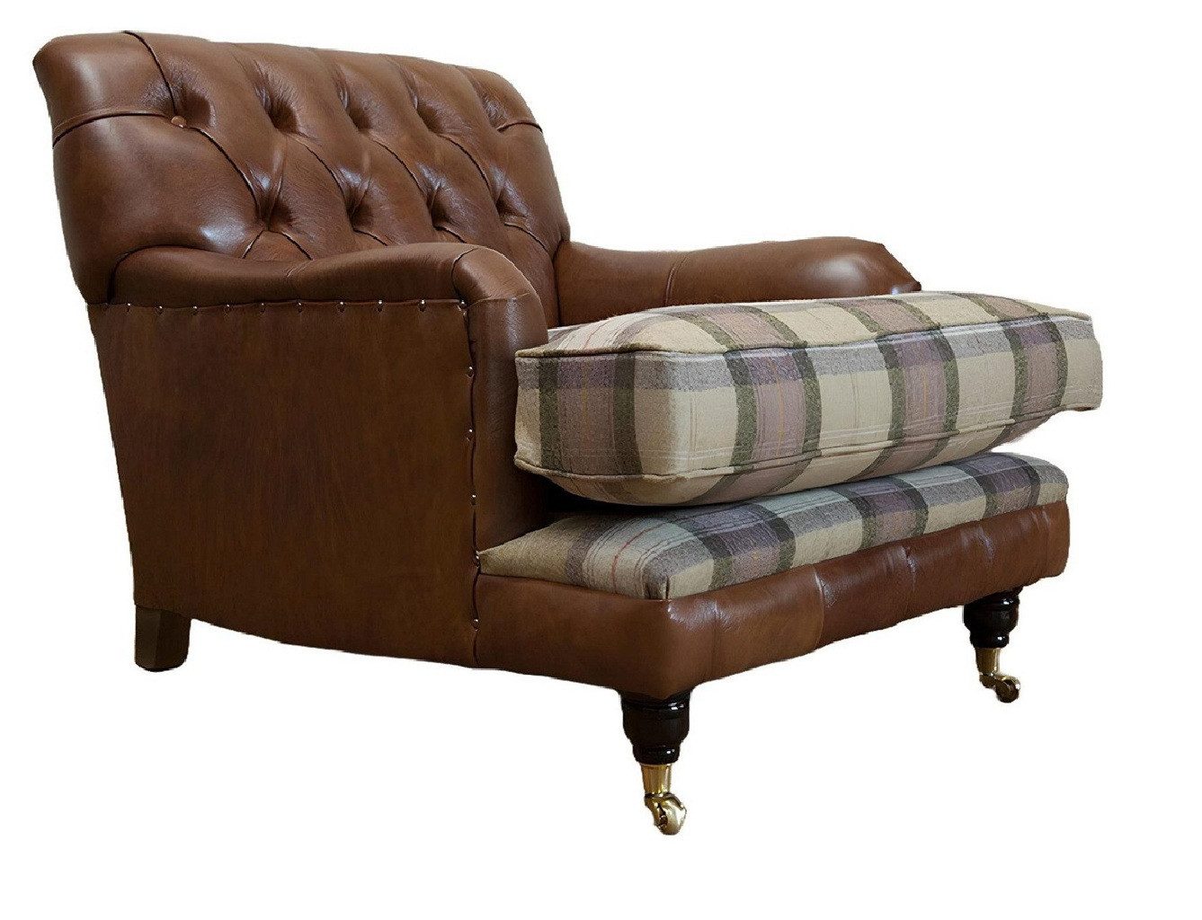Xlmoebel Chesterfield-Sessel Design Sessel aus Textil im modernen Lounge-Stil (1-St., Sessel), Hergestellt in Europa