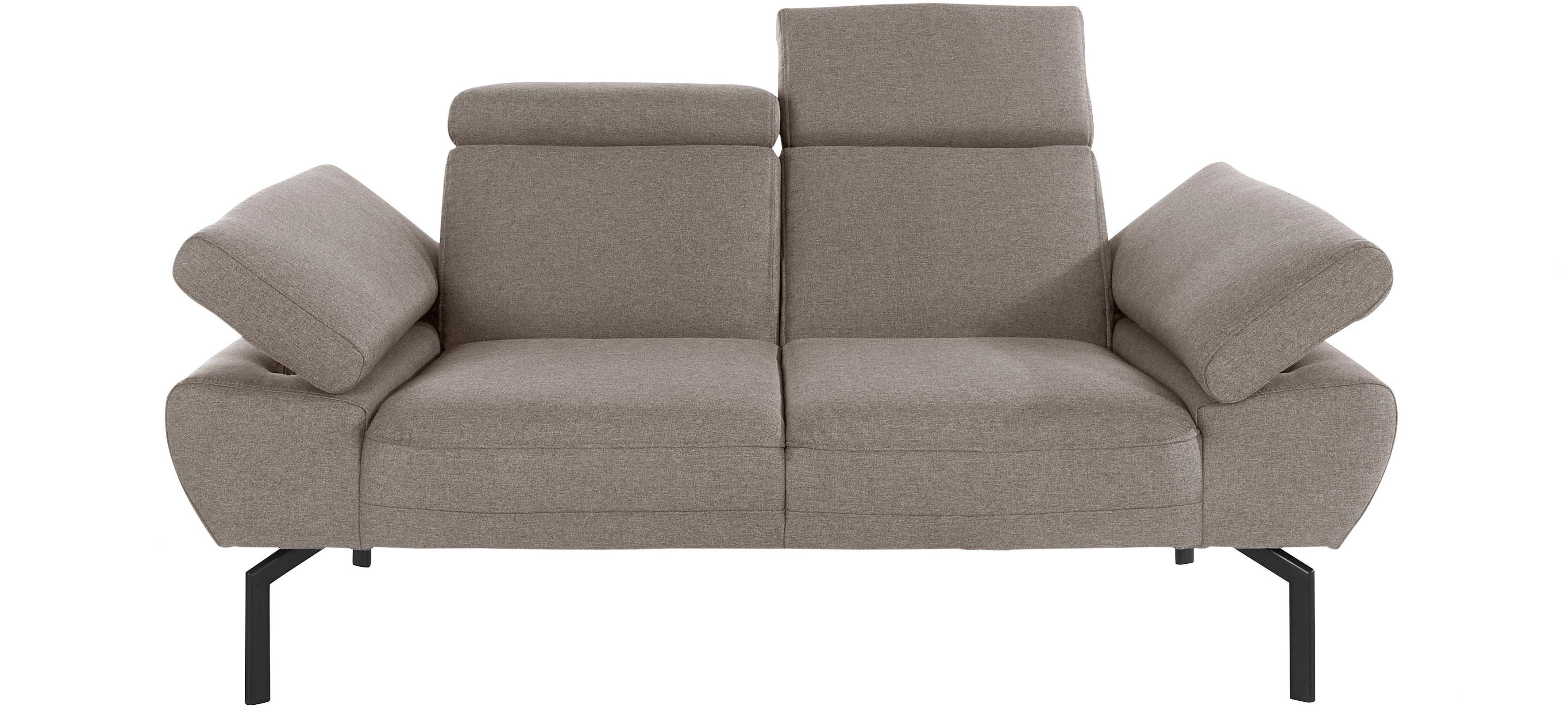 Places of Style 2-Sitzer Luxus, wahlweise mit in Trapino Rückenverstellung, Lederoptik Luxus-Microfaser
