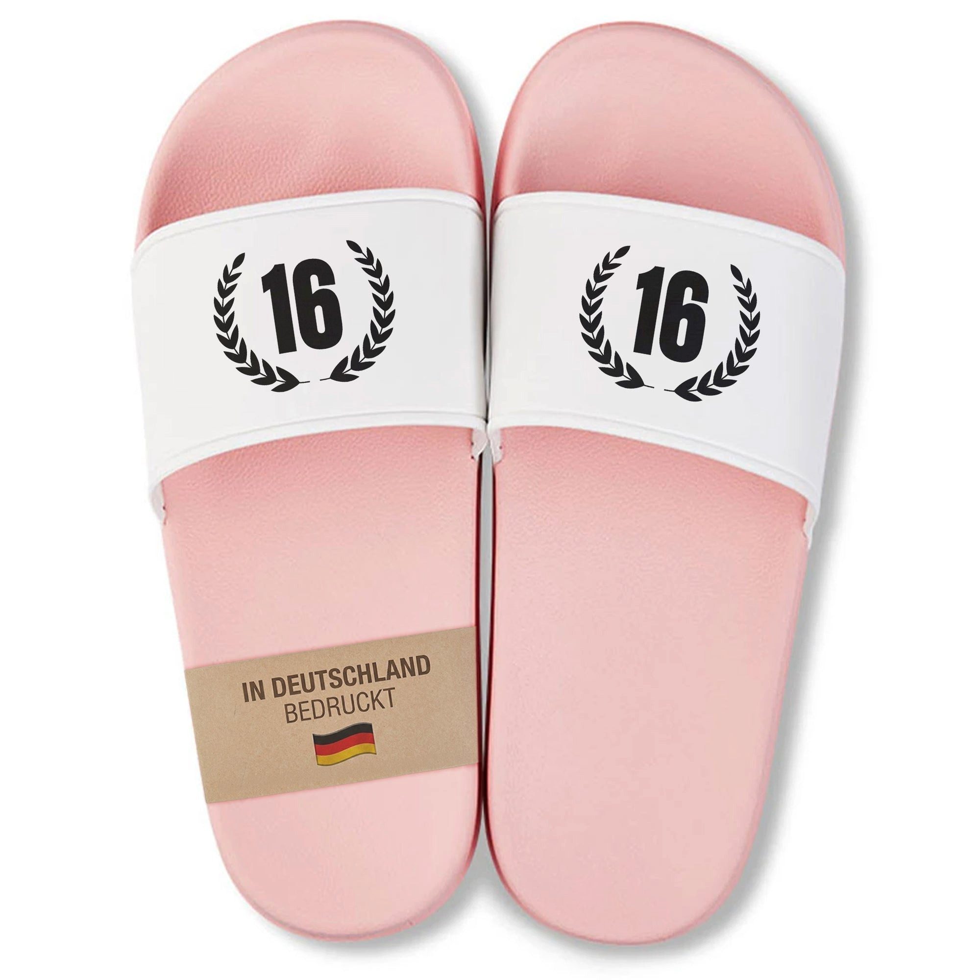 22Feels Geschenk 98 Geburtstag Badelatschen Damen Pink lustig Sommer Urlaub Badepantolette IN DEUTSCHLAND BEDRUCKT
