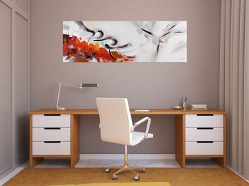 KUNSTLOFT Gemälde Warm Elegance 150x50 cm, Leinwandbild 100% HANDGEMALT Wandbild Wohnzimmer