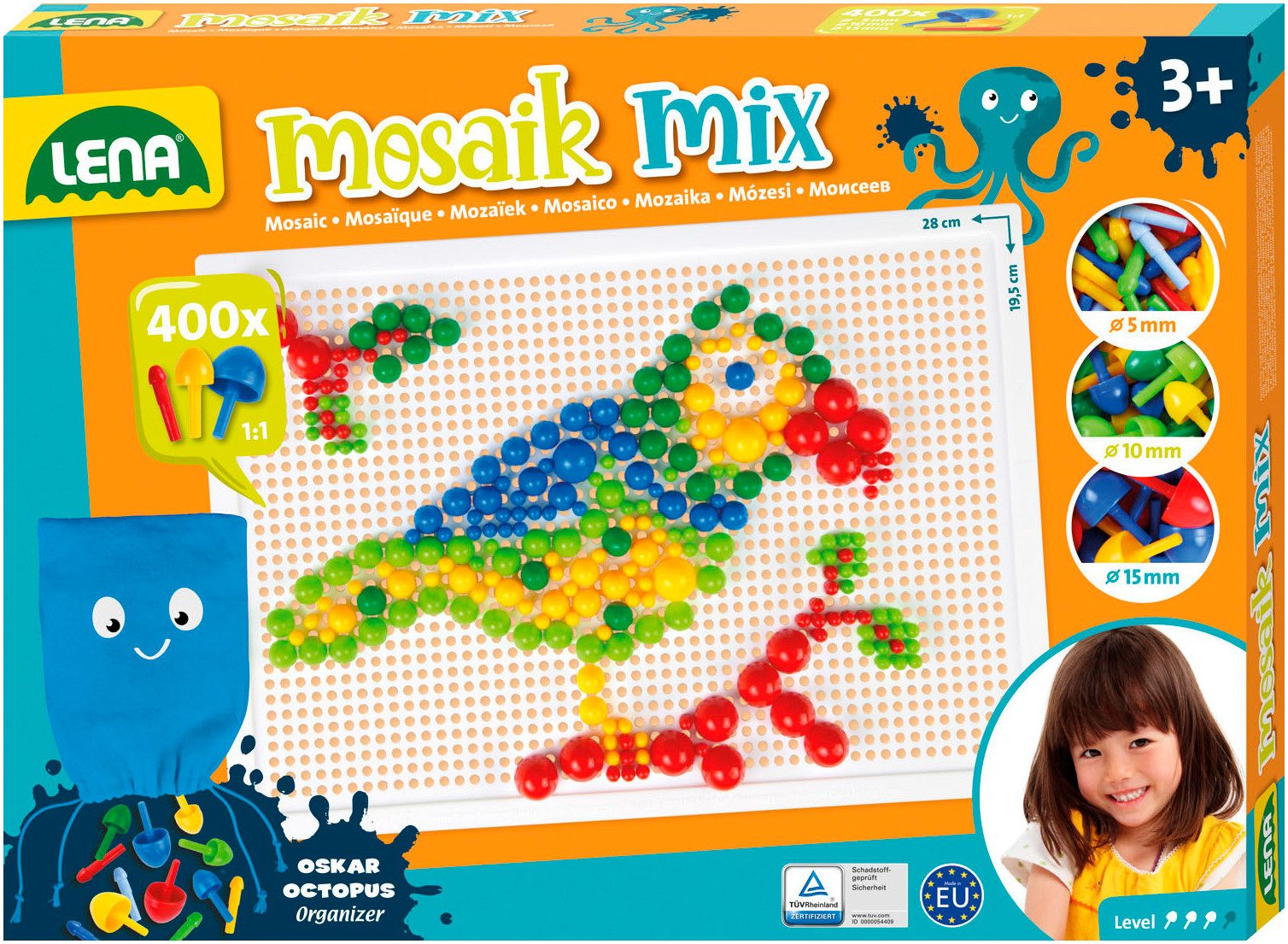 Lena® Kreativset Mosaik Set color Mix, Made in Germany