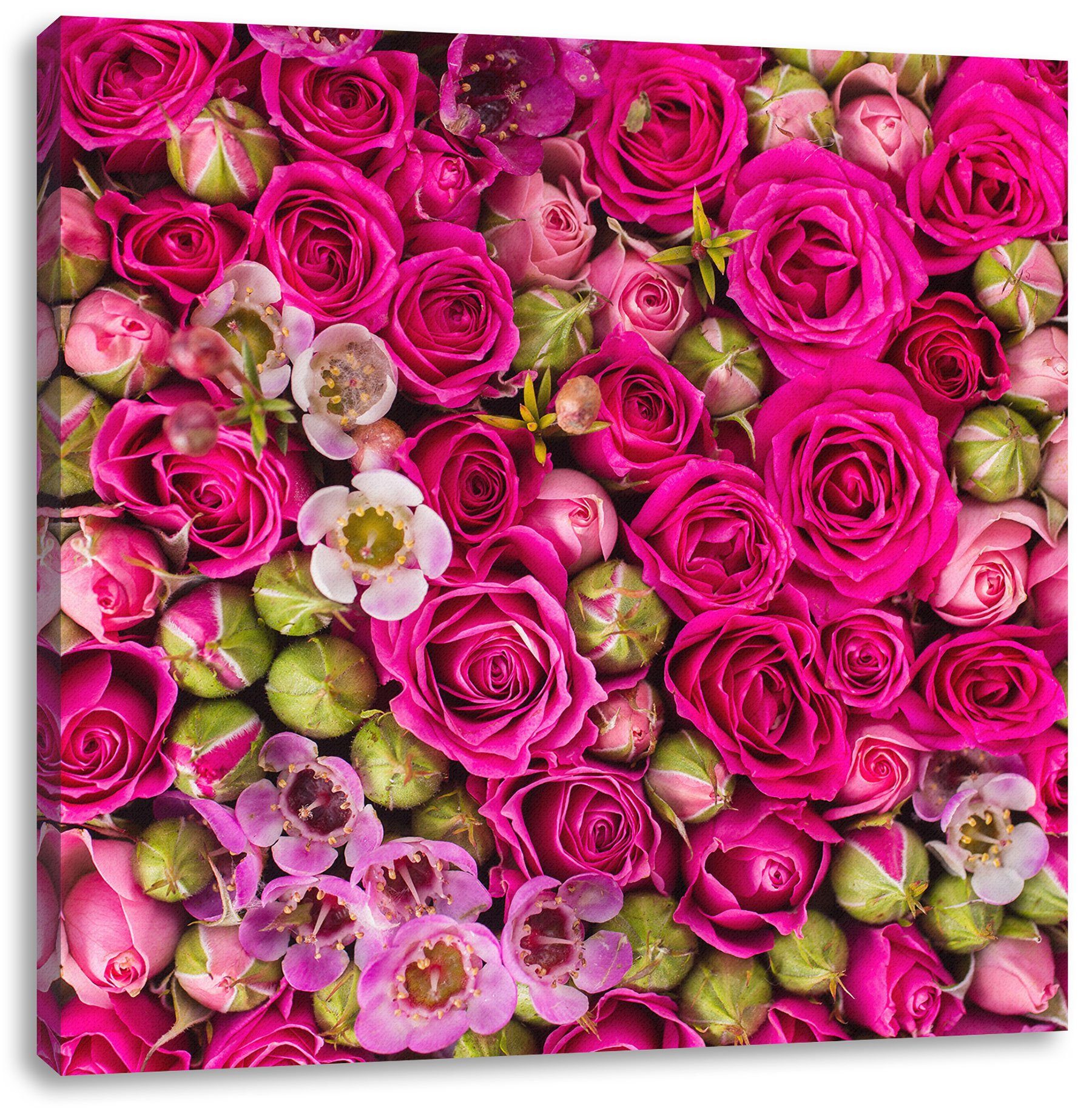 Pixxprint Leinwandbild Blumen, Blumen (1 St), Leinwandbild fertig bespannt, inkl. Zackenaufhänger