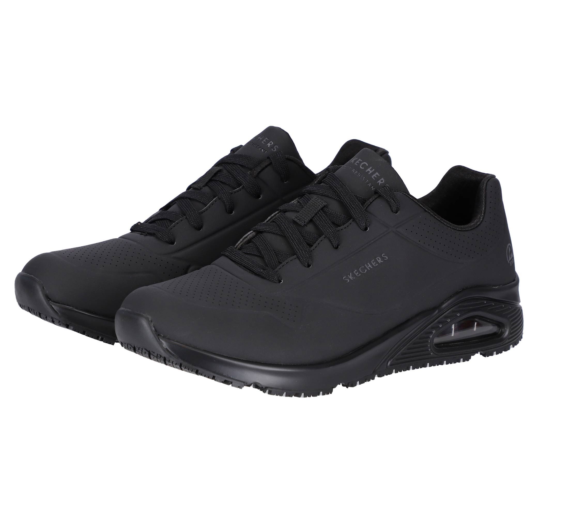 Skechers Work UNO SR Arbeitsschuhe Damen O1 FO SRC ESD - Rutschhemmender Arbeitsschuh Air-Cooled Memory Foam Einlegesohle, Zwischensohle Luftkissendämpfung