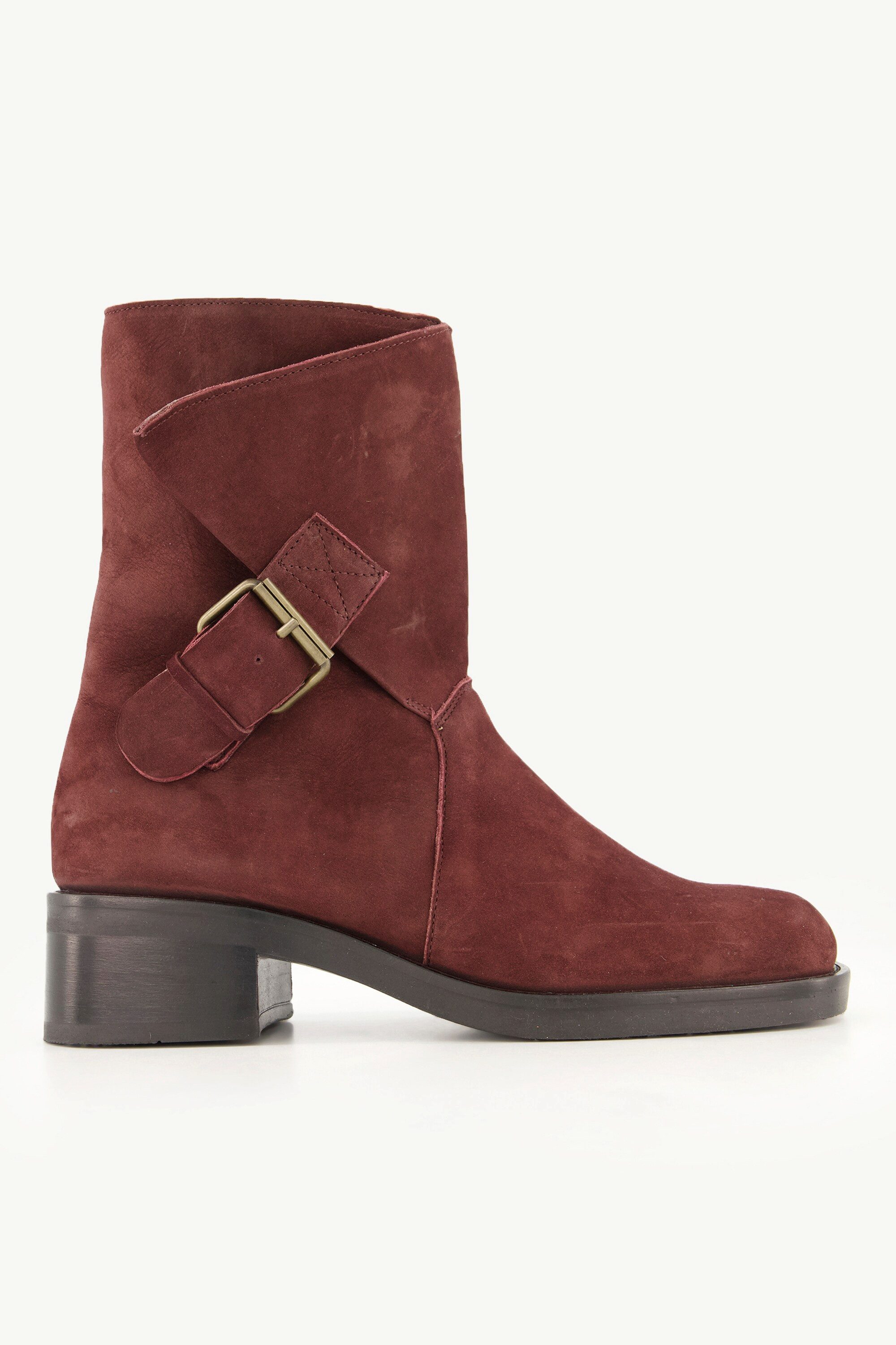 Ulla Popken Leder-Boots Veloursleder Zipper Wechselfußbett Stiefel