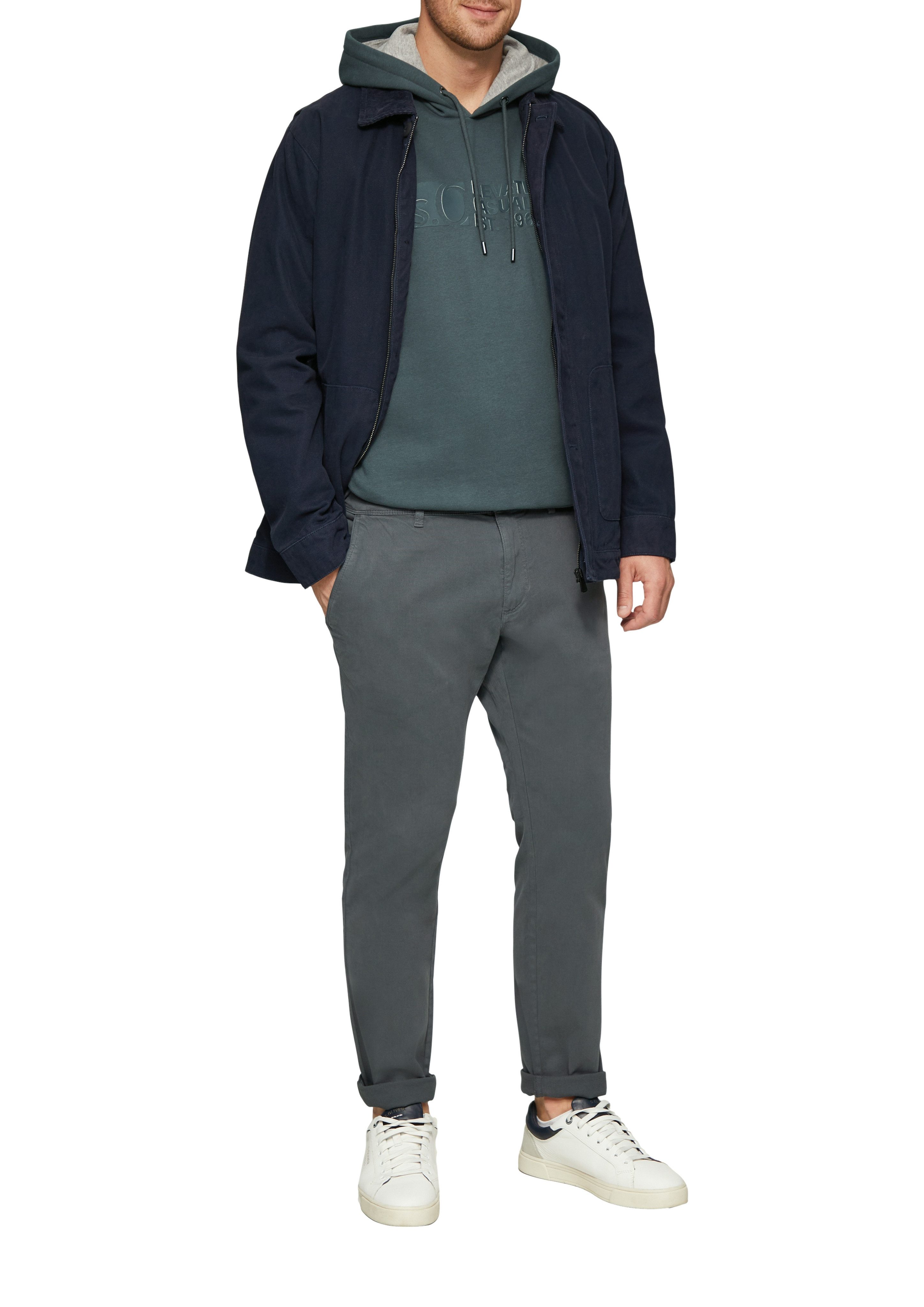 s.Oliver Kapuzensweatshirt mit Front-Print günstig online kaufen