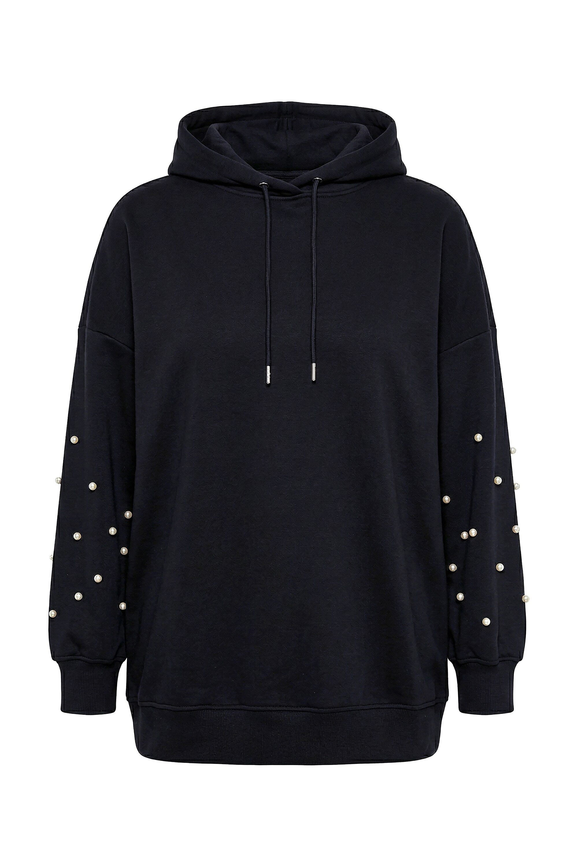 Studio Untold Sweatshirt Hoodie Oversize Shape Zierperlen Kapuze – Bild 2 von 4
