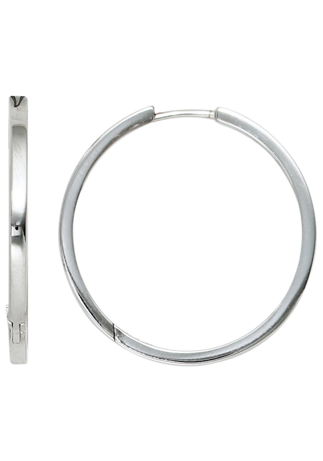 JOBO Paar Creolen, rund 925 Silber