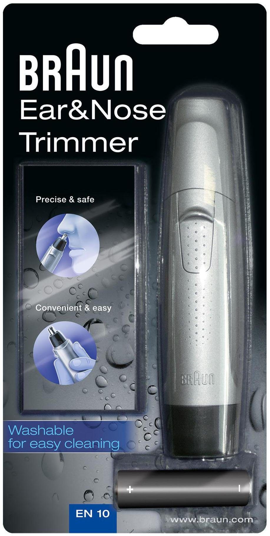 Premium-Design ergonomischen Braun Nasen- Ohrhaartrimmer EN10, und