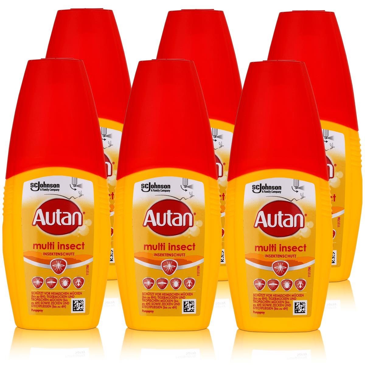 Autan Insektenspray Autan Multi Insect Insektenschutz Pumpspray 100ml (6er Pack)