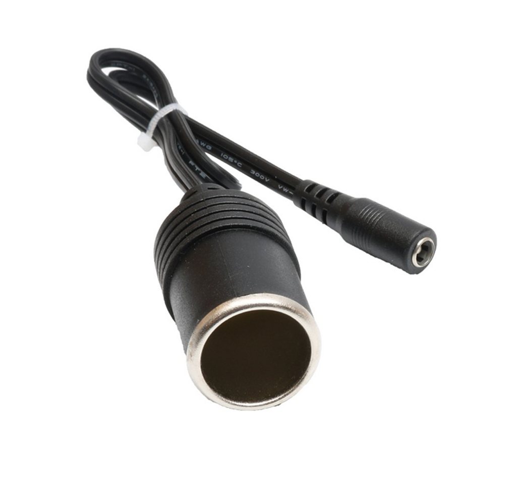 Bolwins Q23C KFZ LKW Netzteil Kabel DC 5.5x2.1mm Buchse auf Zigarettenanzünder Stromkabel, DC 5,5x2,1mm Stecker, Zigarettenanzünder Buchse 21mm (SAE J563) (30 cm), stabile Verbindung, einfache Handhabung