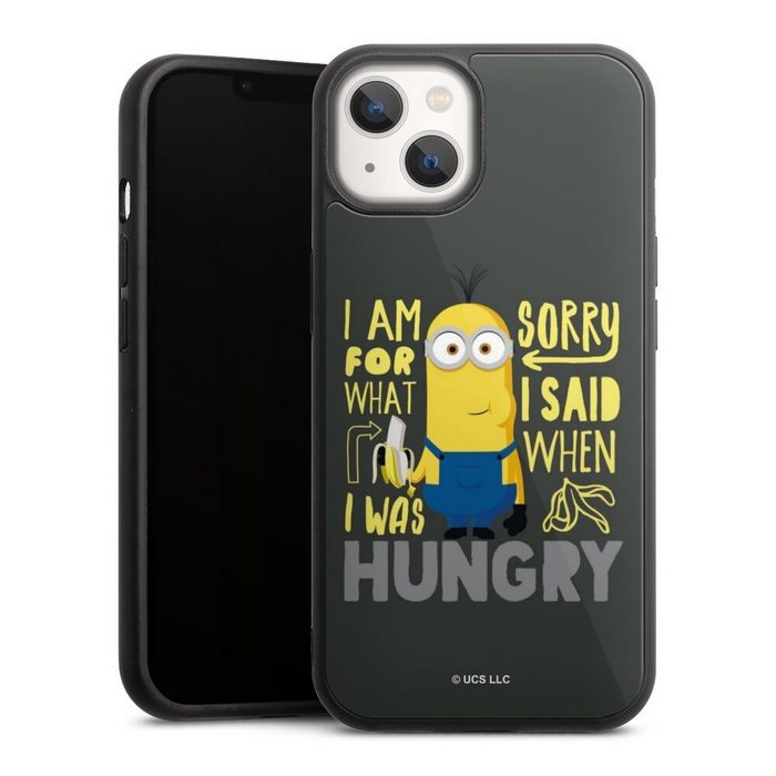 DeinDesign Handyhülle Minions Kevin Banane Minions Hungry Apple iPhone 13 Gallery Case Glas Hülle Schutzhülle 9H Gehärtetes Glas