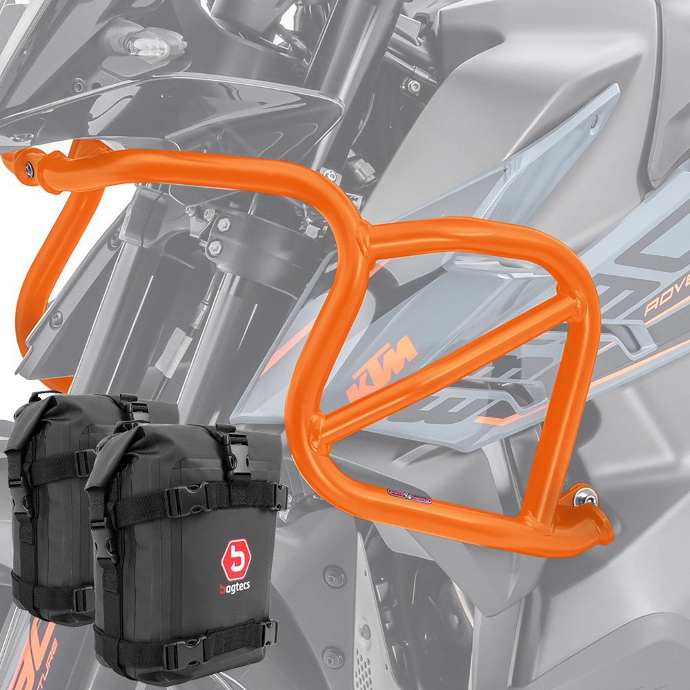 Motoguard Motor-Schutzhülle Set Sturzbügel oben + Taschen für KTM Adventure 890 R 21-22 orange CLM