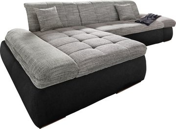 DOMO collection Ecksofa PB Moric wahlweise mit Bettfunktion + Armteilverstellung, L-Form, im XXL-Format, B/T/H:300/172/80 cm, feine Steppung