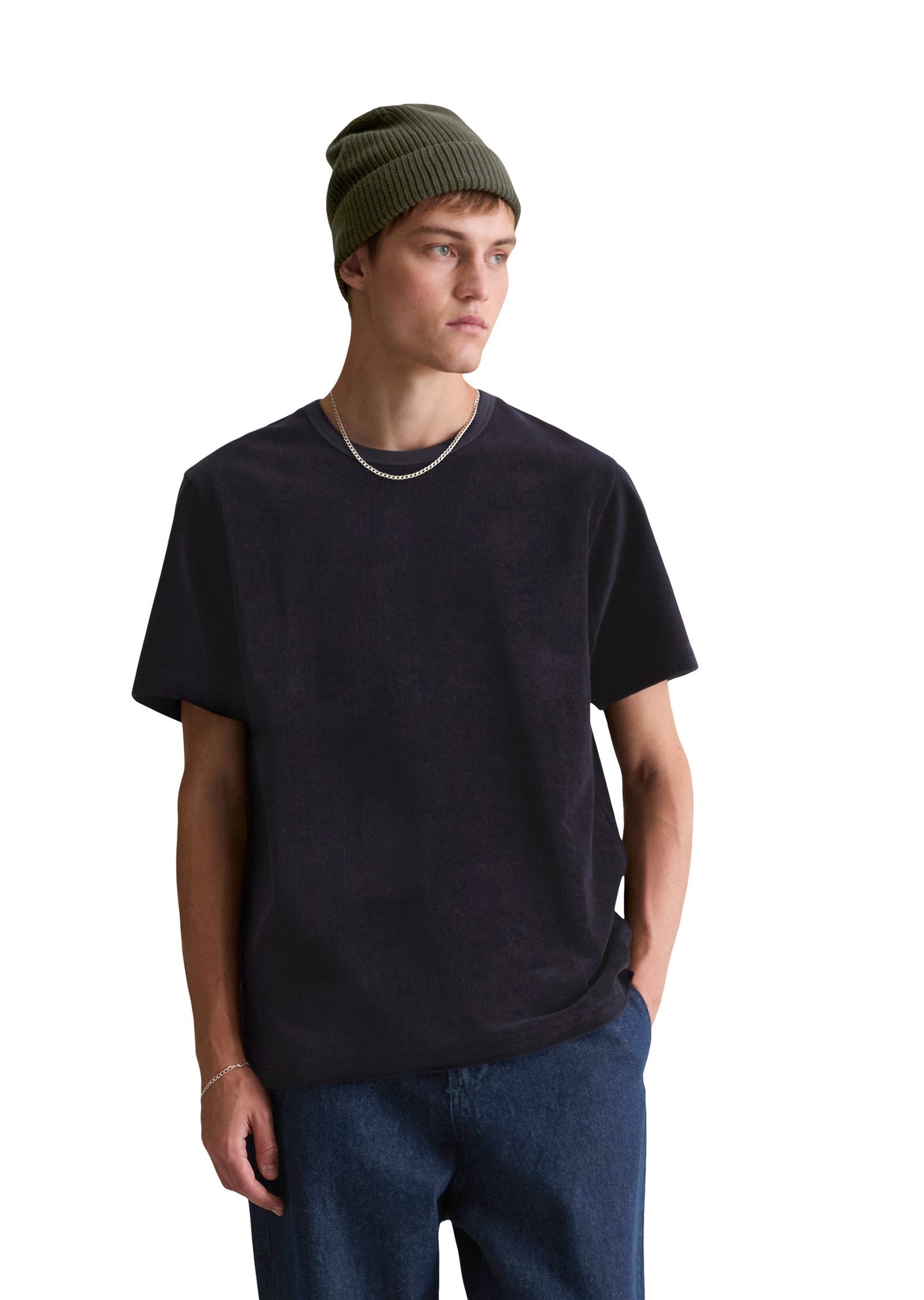 Marc O'Polo DENIM T-Shirt aus softem Frottee-Cord