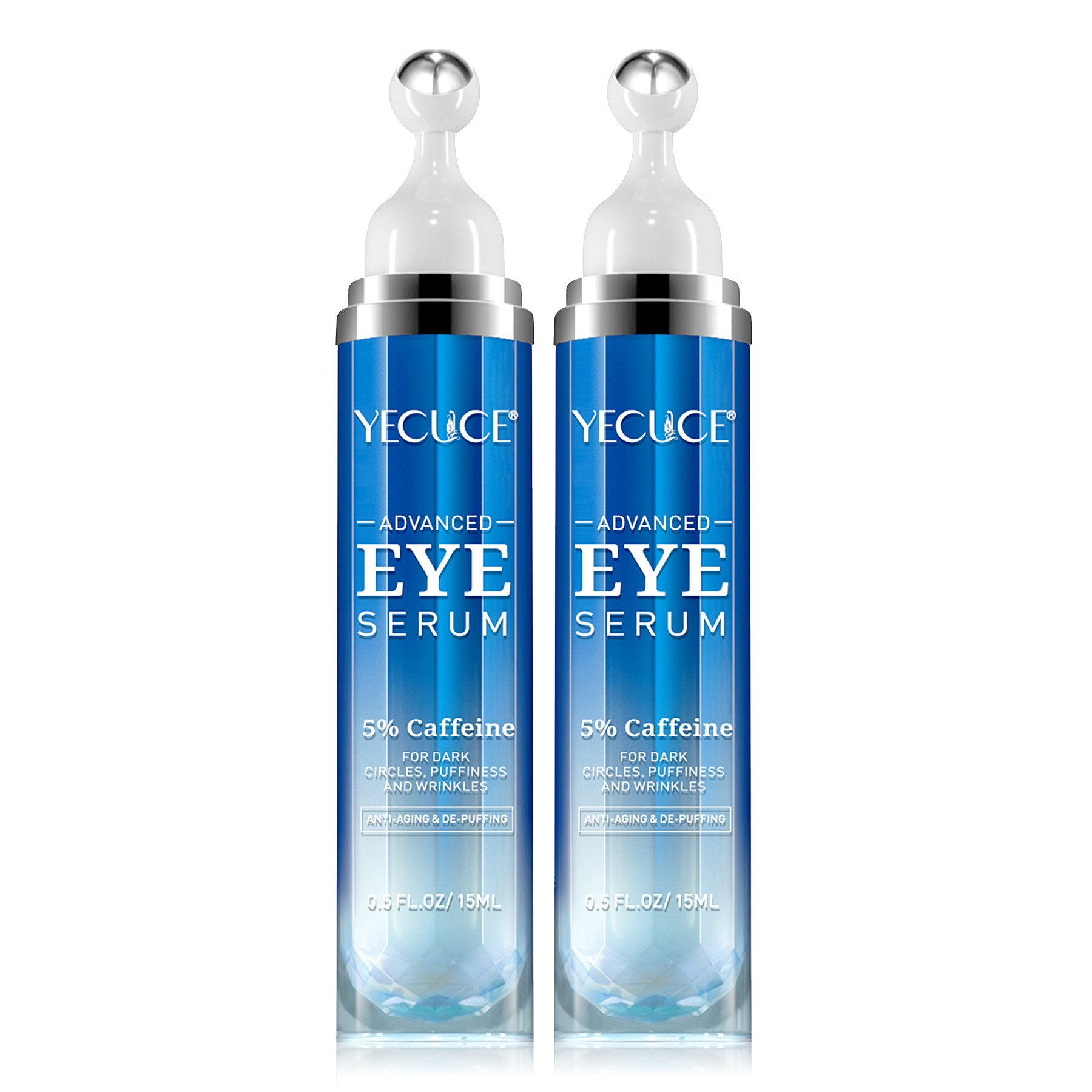 ALIVER Augenserum Augencreme gegen Augenringe Falten Schwellungen mit Retinol Koffein, 2-tlg., Augenschatten, Falten, Fatigue/Müdigkeit, Flüssigkeitszufuhr